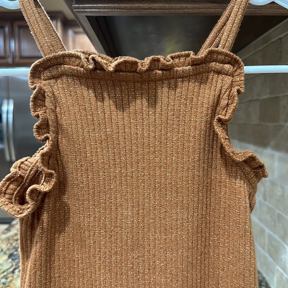 Janie and Jack girls size 10 Bronze color tank top - Picture 4 of 9